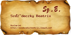 Szádeczky Beatrix névjegykártya